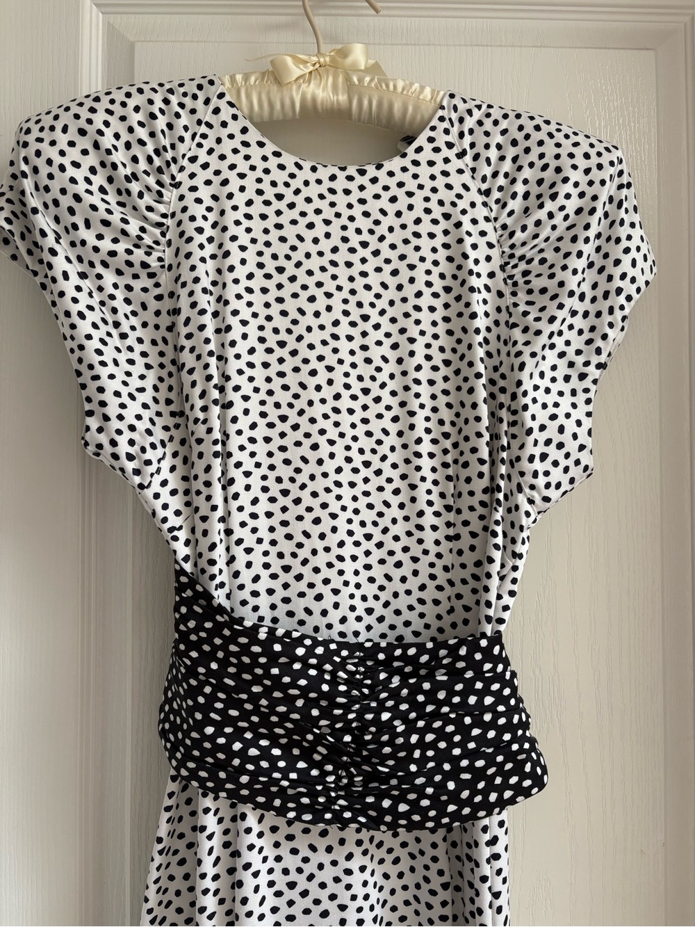 Nicole Miller Black and White Polka Dot Dress
